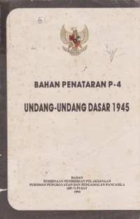 Bahan Penataran P-4 Undang-undang Dasar 1945