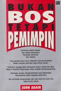 Bukan BOS Tetapi PEMIMPIN