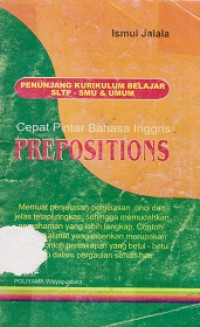 Cepat Pintar Bahasa Inggris Prepositions