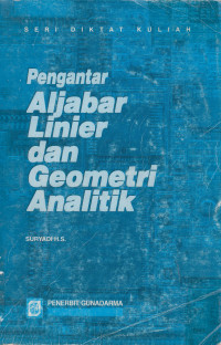 Pengantar Aljabar Linier dan Geometri Analitik