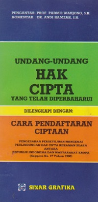 Undang-undang Hak Cipta Yang Telah Diperbaharui