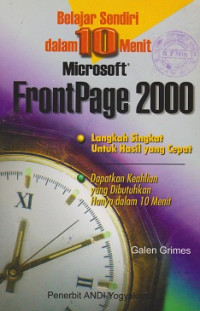 Belajar Sendiri: microsoft frontpage 2000 dalam 10 menit